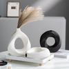 1 Piece Home Hotel Living Room Art Deco Elegant Durable Ceramic Tabletop Flower Vase Set with Eco-Friendly Design Anti-Slip Base