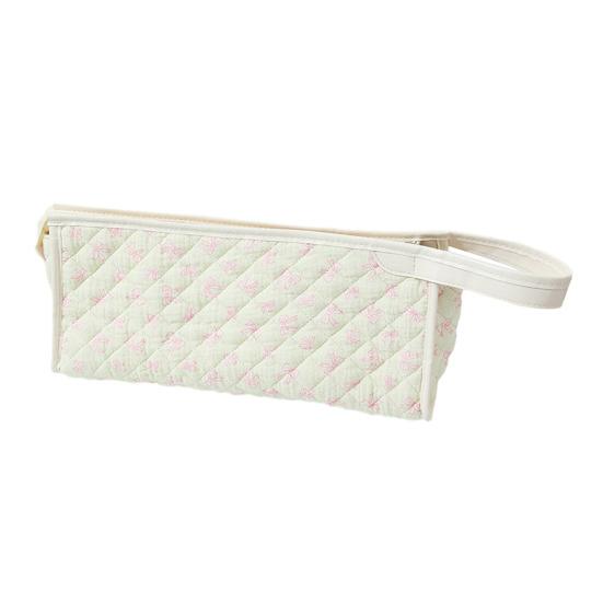 

Quilted Hair Dryer Bag Floral Travel Storage Pouch with Handle Cute Portable Hair Tool B