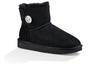 Sneakers da Donna UGG Mini Bailey Button Bling Foderate in Pile 'Nero Bianco' da Donna