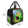 My Singing Monsters Cartoon Insulated Lunch Bag for Camping Travel Video Game Waterproof Thermal Cooler Bento Box Women Kids