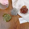 Korean Style Flower Hair Clip Transparent Acrylic Hair Claw Cute Retro Rose Hair Claw  Decoration