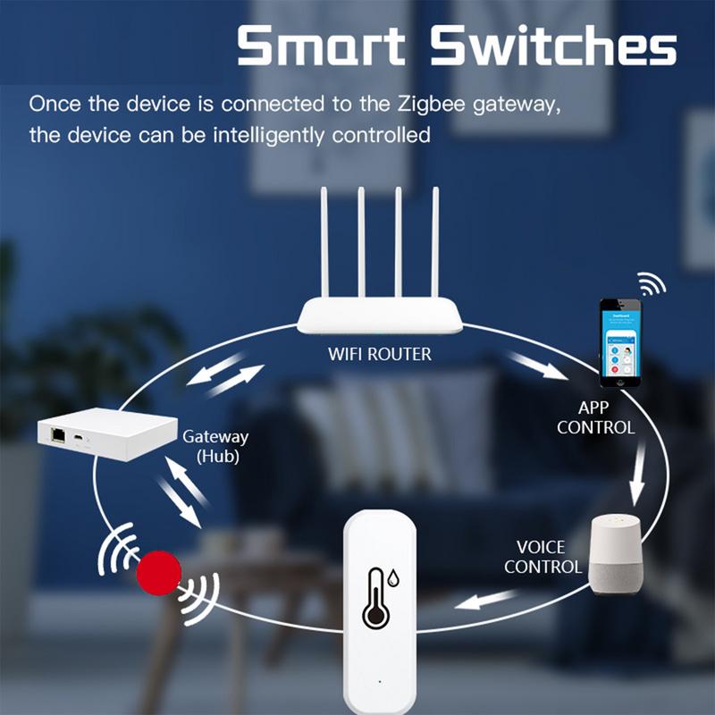 Smart WIFI Temperature Humidity Sensor APP Remote Monitor For Smart Home SmartLife Wireless Remote Monitor Works