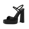 Fashion Women's High Heels Sandals Summer Bright Sandals Sexy Buckle Strap Women Shoes Elegant Party Pumps Celebrity Style Women's Shoes