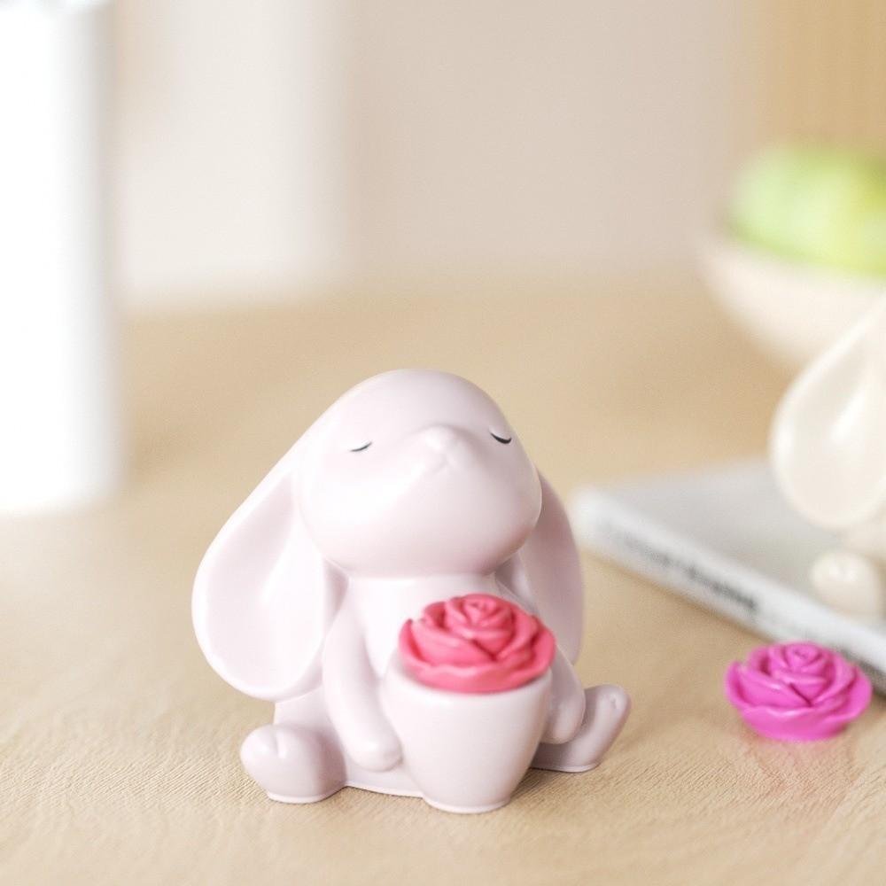 Cartoon Easter Bunny Silicone Mold Non-Stick Handmade Rabbit Holding Vase Mold Heat Resistant Flexible 3D Rabbit Mold
