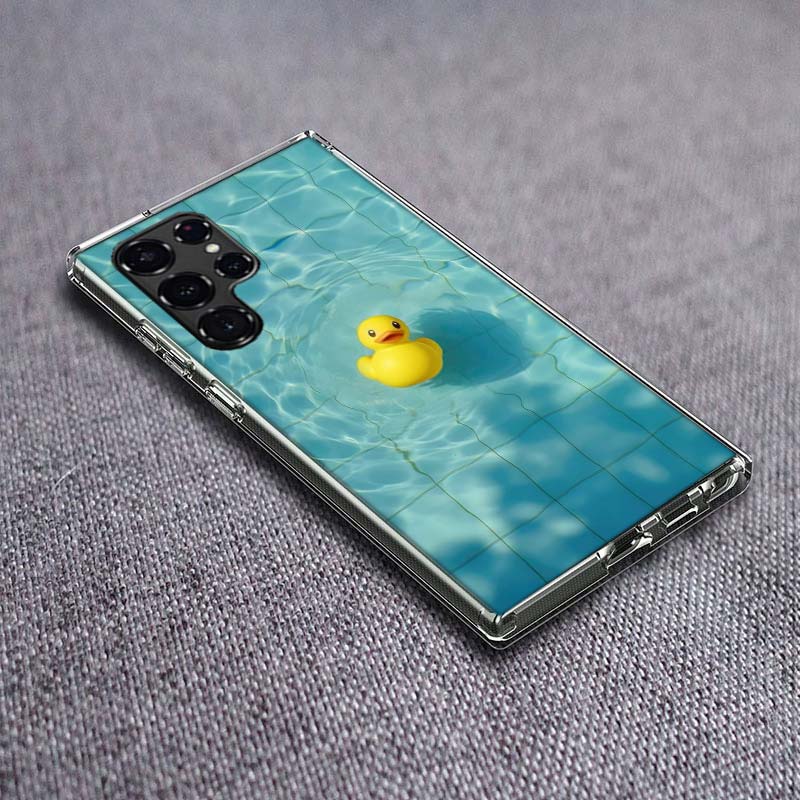 

Rubber Ducks Floating in the Swimming Pool Phone Case For Samsung Galaxy S24 S23 S21 S20 FE S22 S26 Ultra S25 Edge S10 Plus Cove Samsung S24 Plus