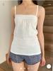Arabella Women's Strapless White Lace Tank Top - Slimming & Sexy Layered Design