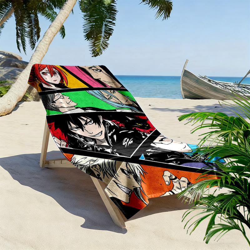 BLACK TORCH Print Beach Towel, Large Soft Quick Dry Towel for Beach Camping Swimming