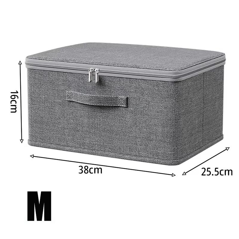 

1/2PCS Large Capacity Clothes Storage Box Set with Zipper Folding Quilts And Underwear Organizer Wardrobe Storage Bags 1PCS