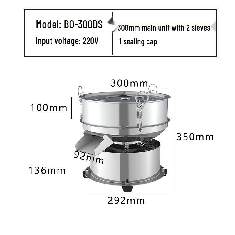 Stainless Steel Electric Vibrating Sieve for Flour, Soy Milk & Granules
