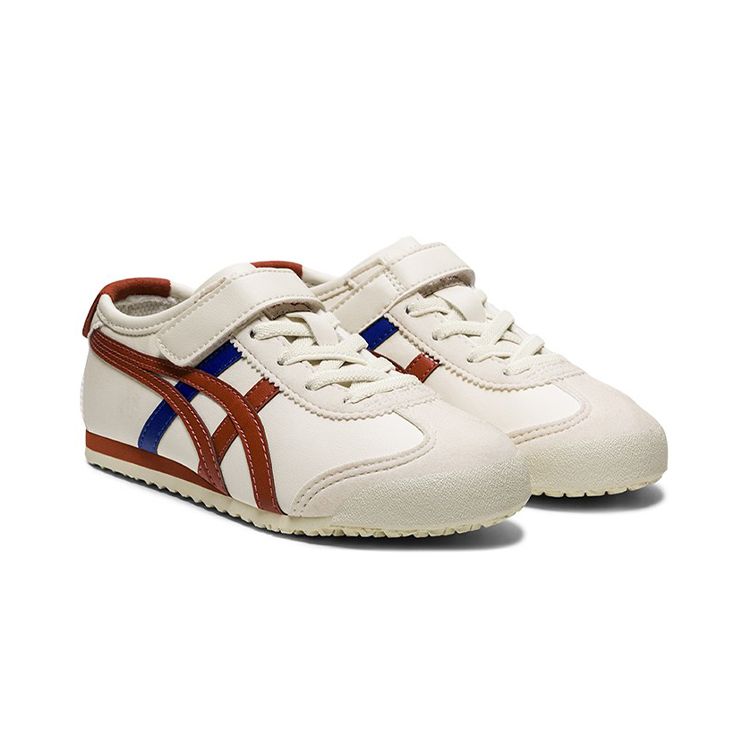 Onitsuka Tiger Kids Mexico 66 Birch Rust Orange Velcro Sneakers 1184A049-202