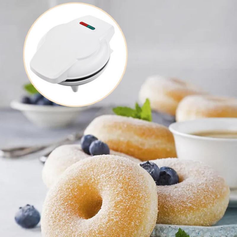 White Non-stick Dessert Making Machine Household Mini Donut Maker Kids Breakfast Snack Making Equipment