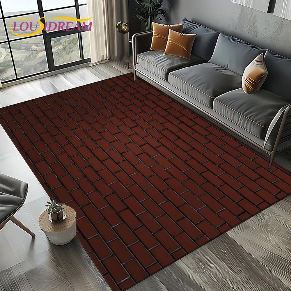 27 Style New Brick Stone Building Wall Originality Rug Carpet for Living Room Bedroom Home Decor,kids Non-slip for Sofa Doormat
