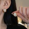Silver Needle Irregularly Folded Pearl Earrings Niche Fashion Design Sense Earrings Retro Premium Sense Earrings Women