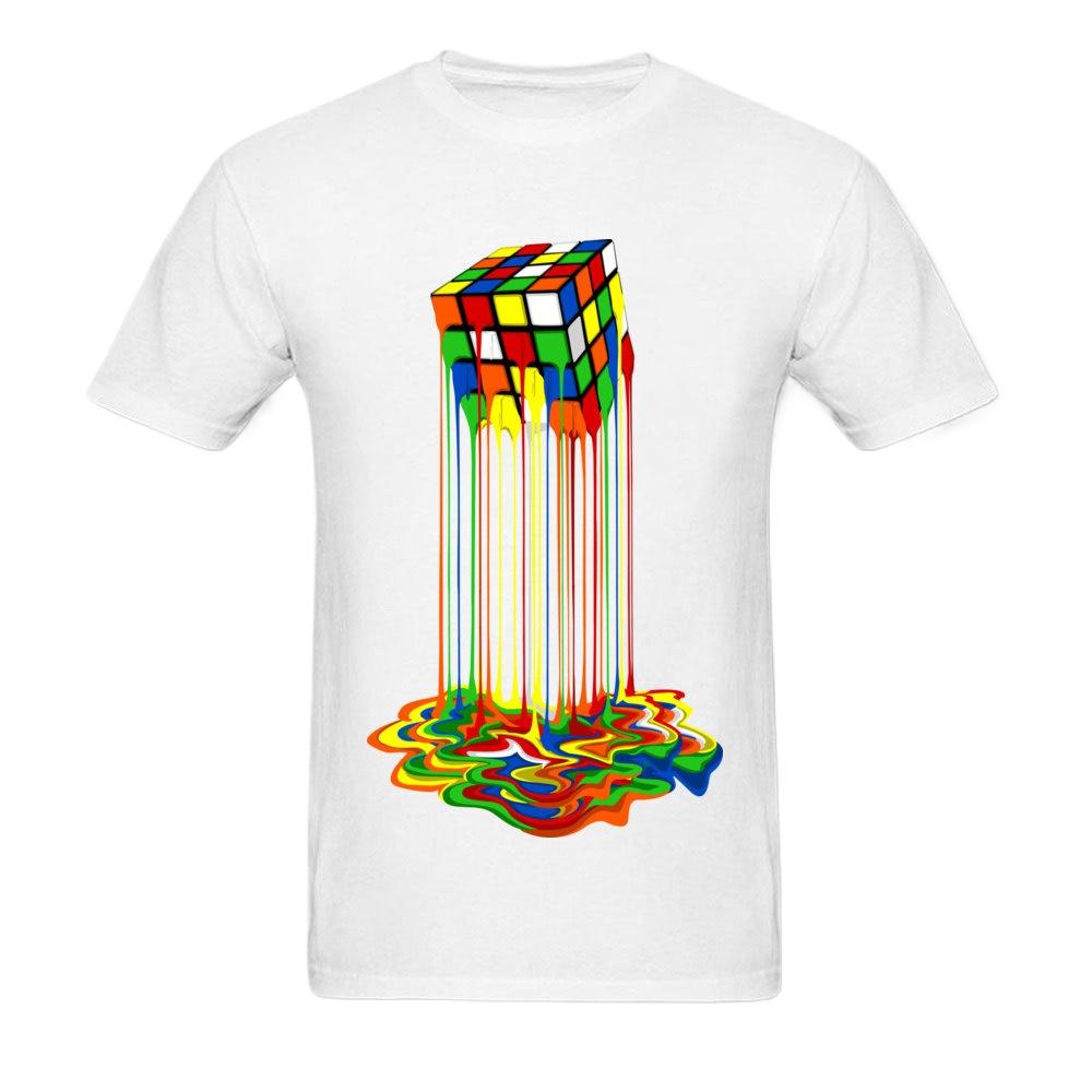 Tshirt Rainbow Abstraction Melted Image Pure Young T-Shirt Best Gift Men Tops Tees Good Quality Tshirt
