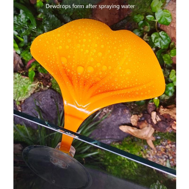 Lizards Basking Platform Tanks Accessories Leaf Shape Bearded Dragon Basking Platform with Suction Cup Decorations