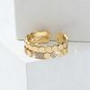 Luxe Honeycomb Diamond Open Ring: High-End Stackable Design for Women