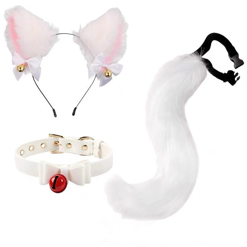 Cat Ear Bell Headband & Hairpin Set - Festive Headdress