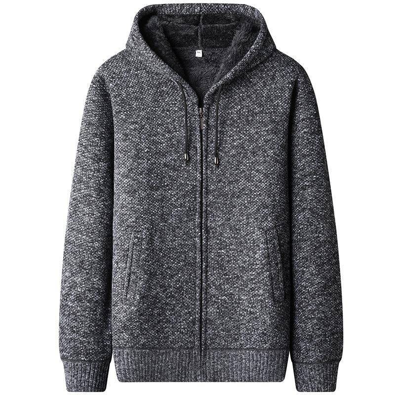2026 New Arrival Knitted Sweater Men Spring Autumn Casual Fleece Cardigan Men Sweaters Coats Solid Color Plus Size 4XL