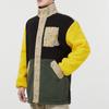 Puma Paisley Cashew Pattern Panel Pocket Patchwork Plush Fleece Collared Jacket With Logo Men Outerwear Lemon-Yellow 534984-51