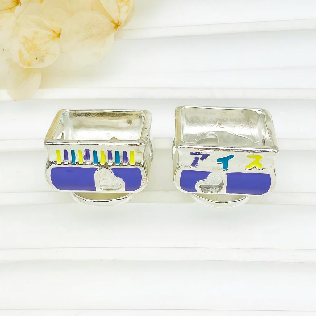 DIY Hand-Painted Silver-Plated KT Cartoon Beads - Creative Jewelry Accessories