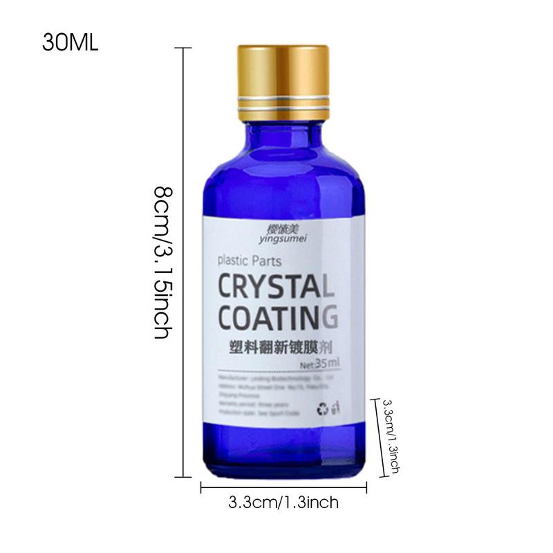 30ml Plastic Restorer Longlasting Trim Hydrophobic Liquid Kit Coating Keyboard Repairman Cleaner Renovator For Car Detailing