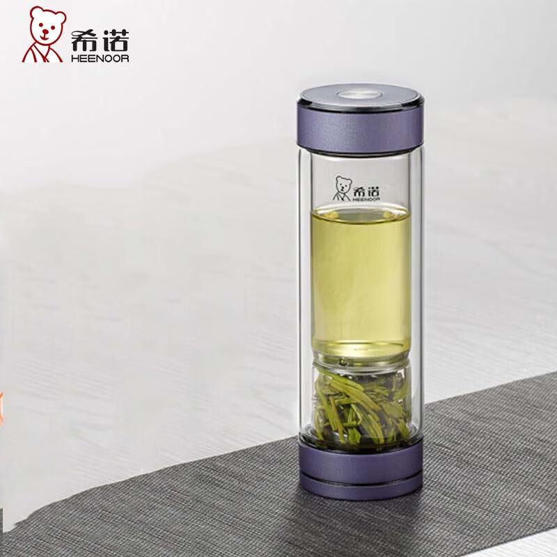 Heenoor Double Wall Glass Tea Infuser Bottle