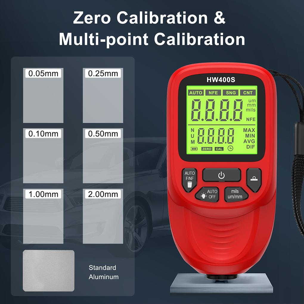 High-precision Car Paint Thickness Gauge For Metal Coatings Detection Thickness Gauges Are Used Black