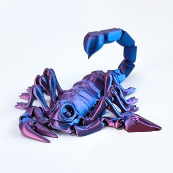 3D Printed Scorpion Figurine Movable Joints Simulation Scorpion Figure Articulated Animal Model Toy Home Office Bookshelf Desktop Decoration Ornament