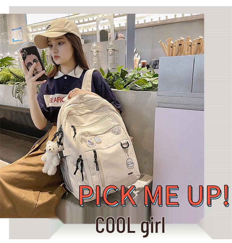 Korean Style Large Capacity Workwear Backpack for Autumn & Winter - Unisex Student Bookbag for Middle School and University