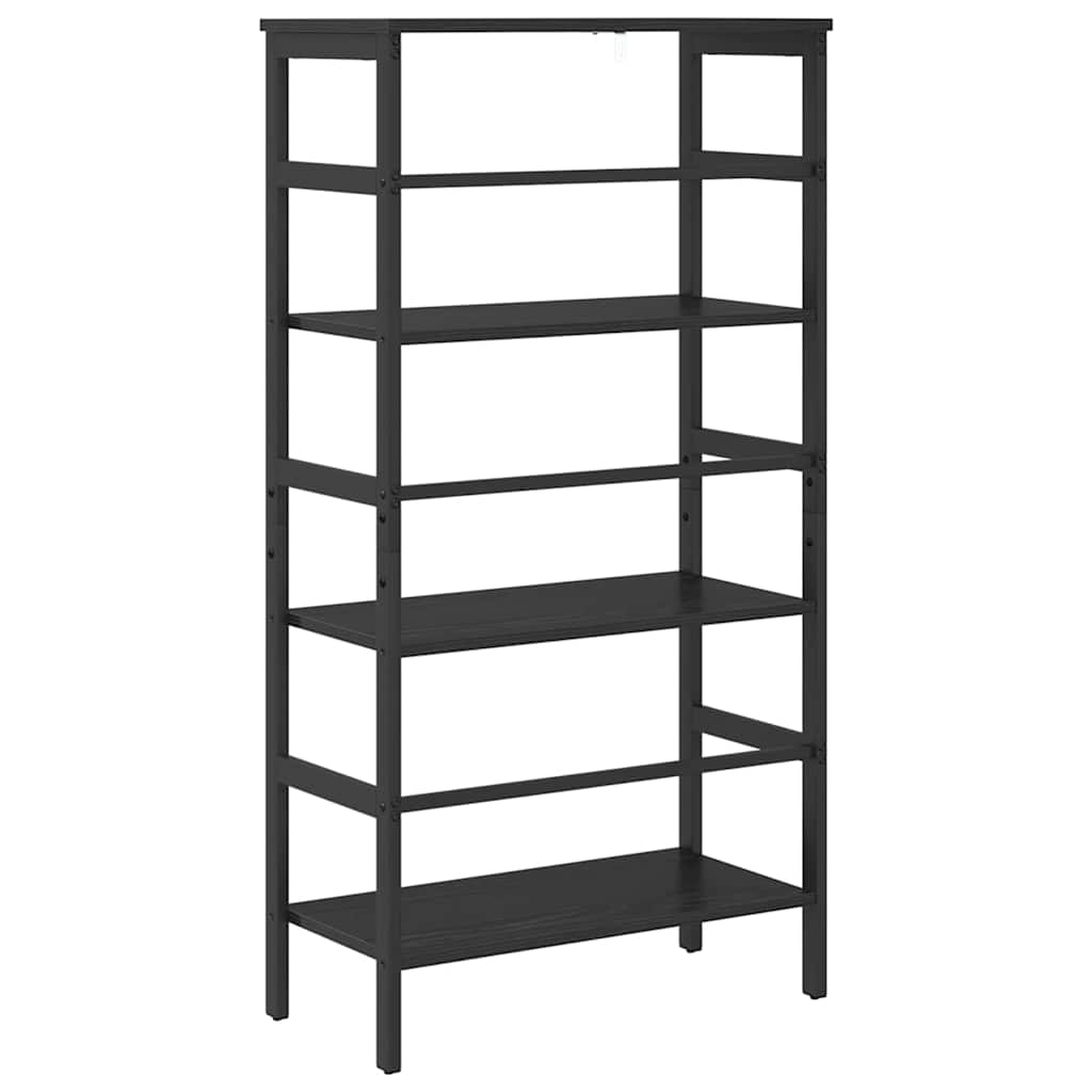 Bookshelf Black Oak Effect 60 X 29.5 X 115 Cm