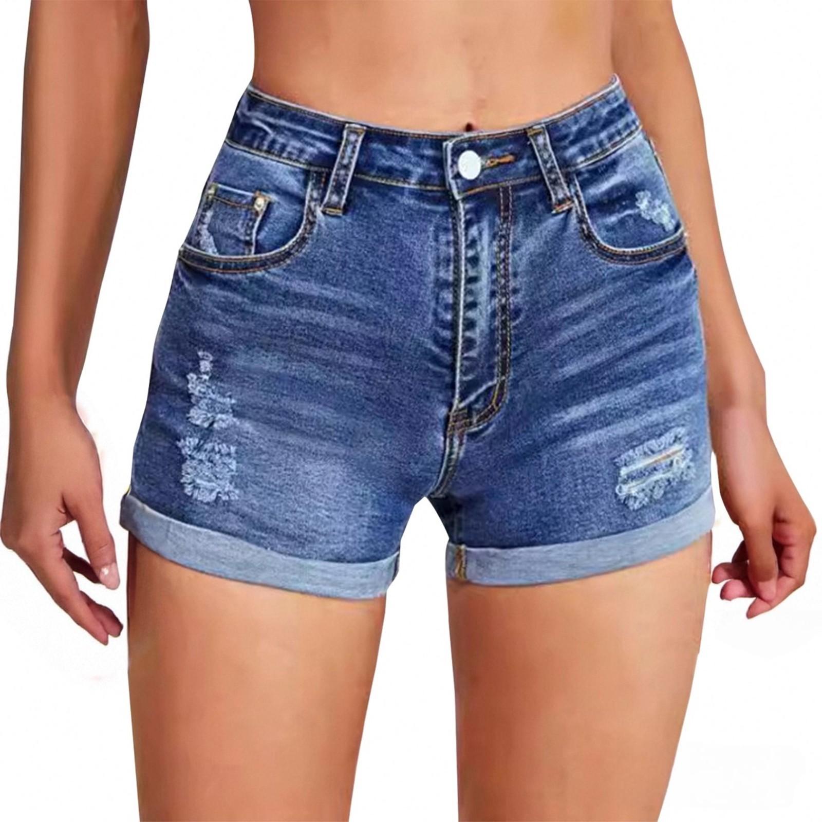 

Женские джинсовые классические универсальные модные шорты с высокой талией L