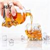 Skull Shaped Wine Bottle Whiskey Decanter, 3D Glass Liquor with Stopper, Novelty Decorative Dispenser for Home Bar, Unique Gothic Gift Men Collectible