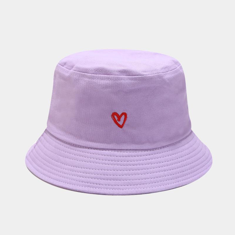 Love Embroidery Cotton Bucket Hat For Men And Women Beach, Golf, Fishing - Fun Outdoor Vacation Summe Cap