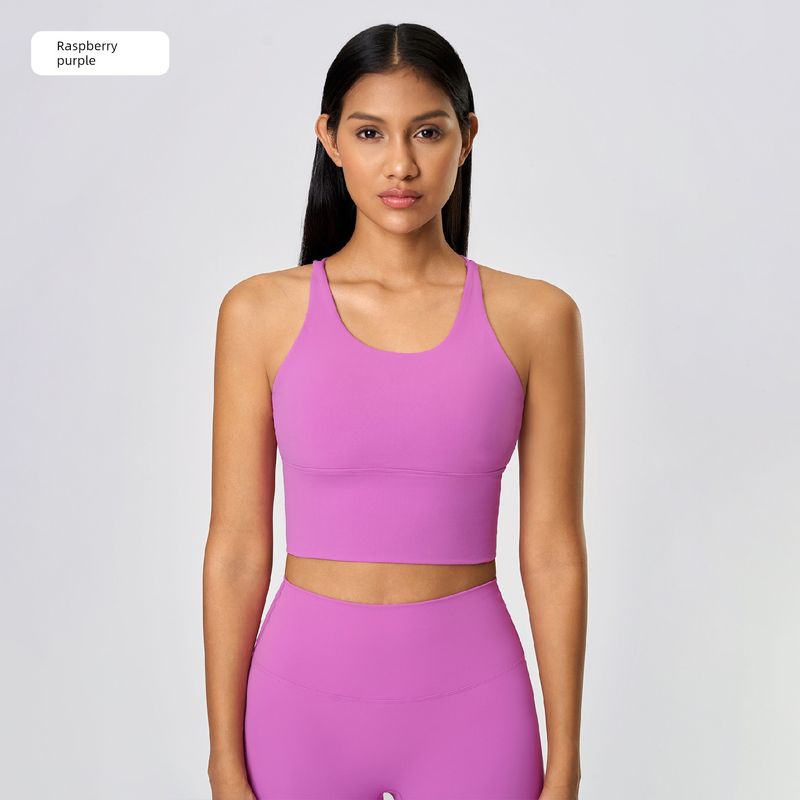 Lu Same Sports Bra for Women 2025 New Outdoor Removable Bubble Wrap Running Fitness Beauty Back Yoga Vest