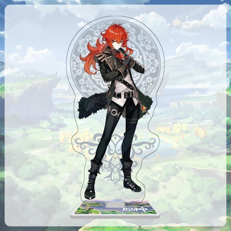 

15 см аніме фігурка Zhongli Ayato Venti Xiao Yae Yelan Акрилова підставка Модель Тарілка Настільний декор Стоячий знак Подарунок