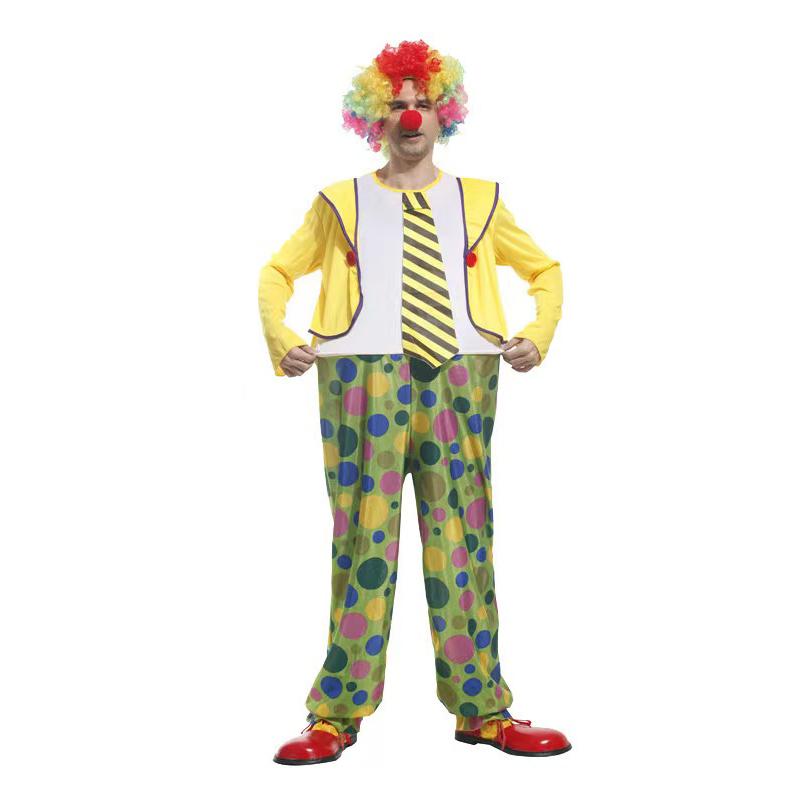 RTS 2026 Adult Echo Unisex Costume Set Polyester Spandex Funny Circus Jumpsuit Wig Hat Halloween Stage Carnival