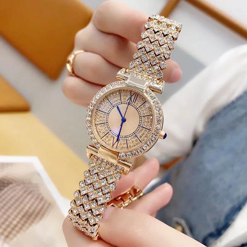 Luxury Rhinestone Woman Watches Fashion Elegant Wristwatch Quartz Watches for Girls Ladies Clock Relogio Feminino Montre Femme