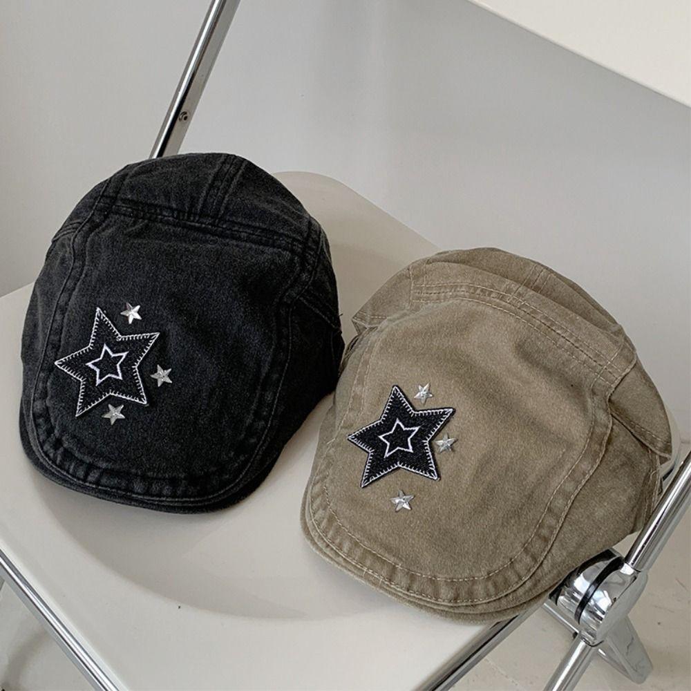 Chic Vintage Harajuku Hats Adjustable Painter Berets Caps Retro Sweet Cool Y2k Hats Women