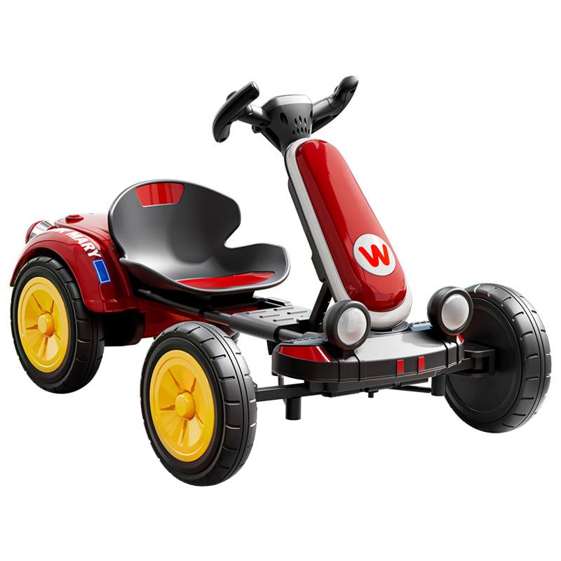 Children's electric kart four-wheeled toy can sit, men, women and children can be folded, installation-free remote control Bluetooth battery car