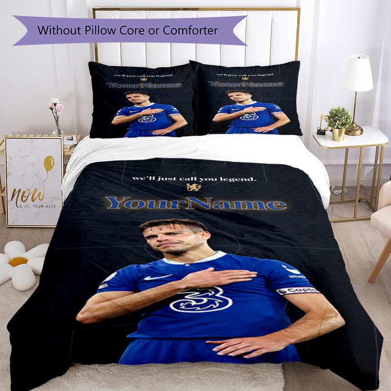 Chelsea Customize Your Name Bedding Set Breathable Duvet Cover with Pillowcases Home Decoration Birthday Gift