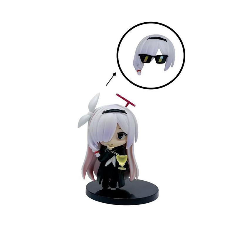 Blue Archive Anime Figurka Arona Prana Herní Postava Q Verze Kreslený Sběratelský Model Hračky Měnící Obličej Dárky