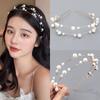 Natural Pearl Pearl Hair Band Double Layered Pearl Headband Bridal Hair Crown Wedding Ceremony
