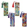 Handmade Gift for Readers 4PCS Christmas Theme Diamond Painting Bookmarks, Creative DIY Art Kits, Crafts Beginners Stress Relief Portable Book Markers