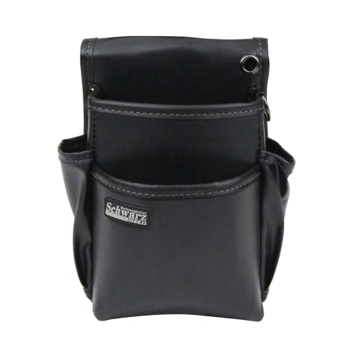 

SK11 SWZ-10 2-Tier Waist Pouch, Water-Resistant PVC Laminated Coated Material, Black