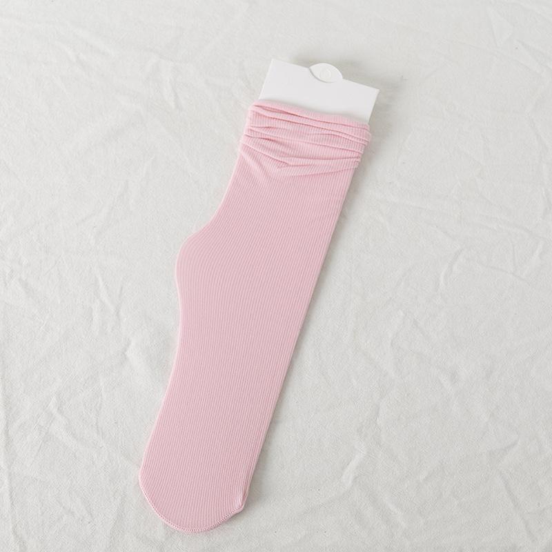 Bingbing Women's Trendy Mid-Calf Scrunched Socks - Summer To Autumn Versatile Style