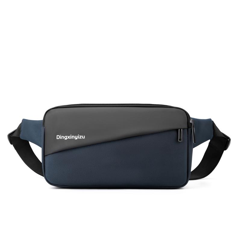 

Мужская нагрудная сумка, одноплечевая диагональная сумка, подходит для спорта, фитнеса, отдыха и путешествий - регулируемый плечевой ремень темно-синий