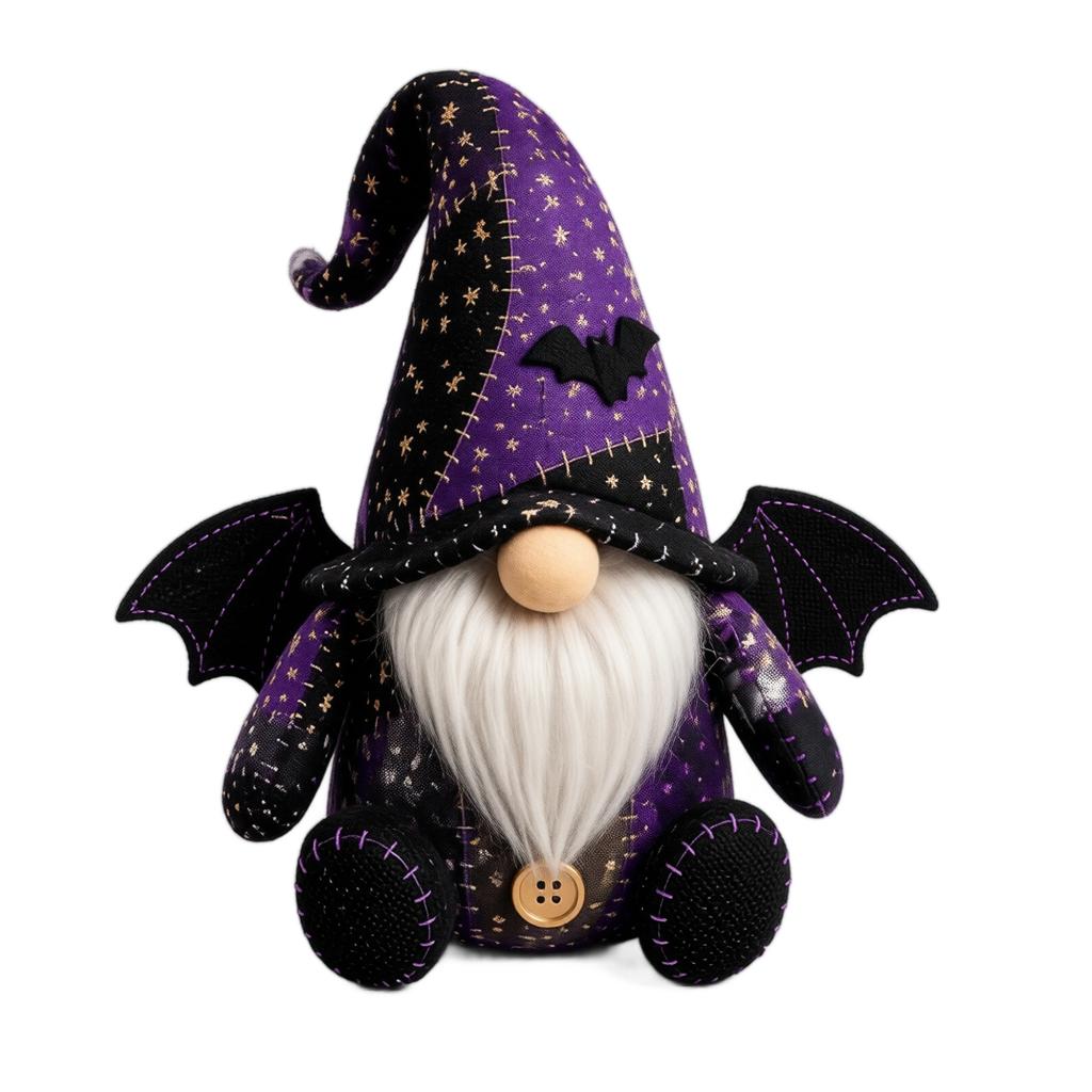 Gnomo Patchwork di Halloween Decorazione da Tavolo per Esposizione Stagionale