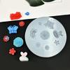 Silicone Craft Mold Collection 6 Flower Designs Rose Petal Pinecone Blossom Heat Safe Flexible For DIY Jewelry Creation