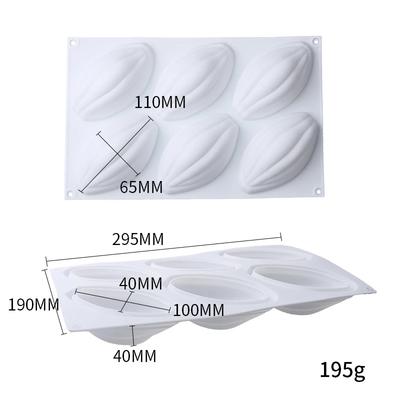 6 cavități măsline aluat tort silicon mucegai ciocolată mucegai copt tort decorare mousse desert Bakeware acasă DIY nuntă petrecere DIY