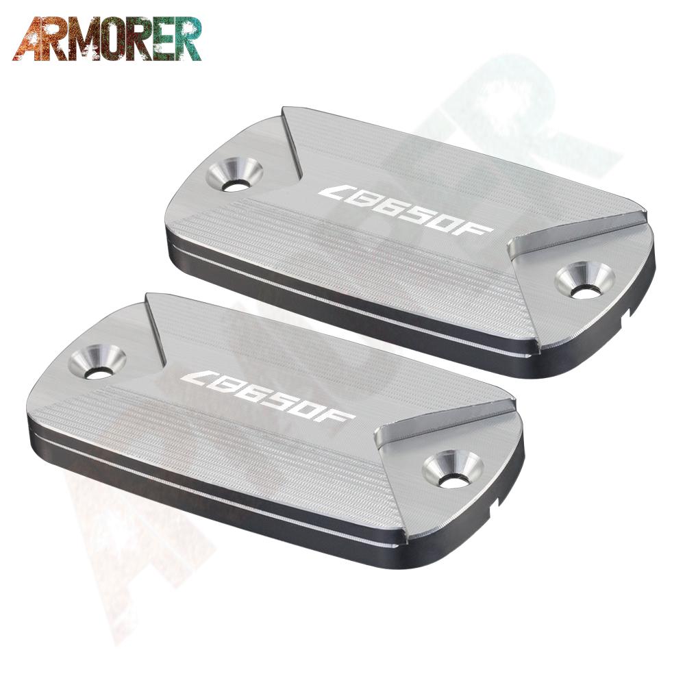 Motorcycle Aluminum CNC Aluminum Front Brake Fluid Tank Cap Fluid Reservoir Cover For HONDA CB650F CB 650F CB650 F 2016
